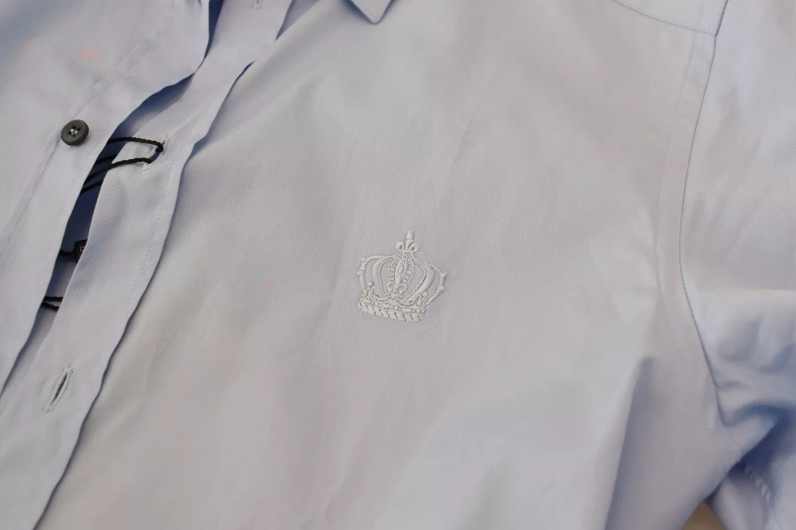 Dolce & Gabbana light blue slim fit cotton shirt